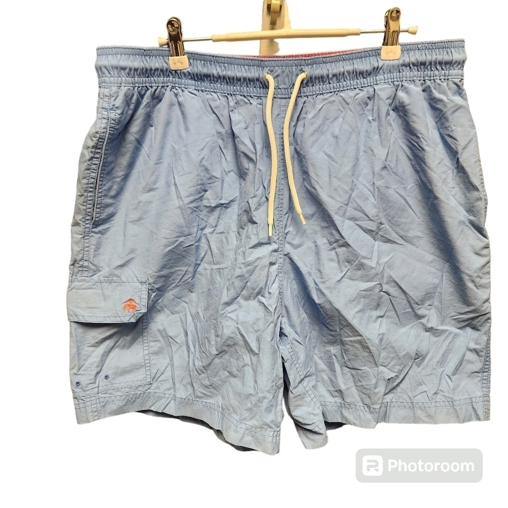 Brooks Brothers 346 Sz. L Swim Trunks Baby Blue Lining Elastic 4 Pocket